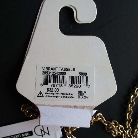 New DIRECTIONS Blue Tassel Necklace - Picture 3 of 5